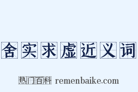 舍实求虚近义词是什么意思的图片